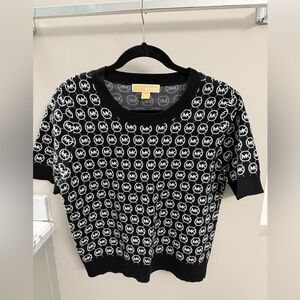 Michael Kors Monogram Black and White Sweater